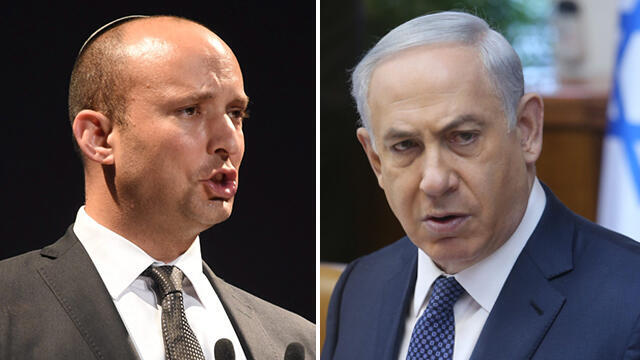 Naftali Bennett and Benjamin Netanyahu (Photo: Yair Sagi, Alex Kolomoisky)