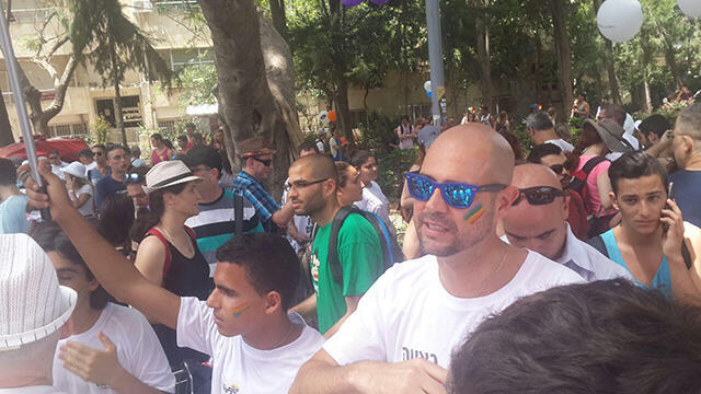 Likud MK Amir Ohana at the Pride Parade event in Gan Meir (Photo: Asaf Zagrizak) (צילום: אסף זגריזק) Likud MK Amir Ohana at the Pride Parade event in Gan Meir (Photo: Asaf Zagrizak)