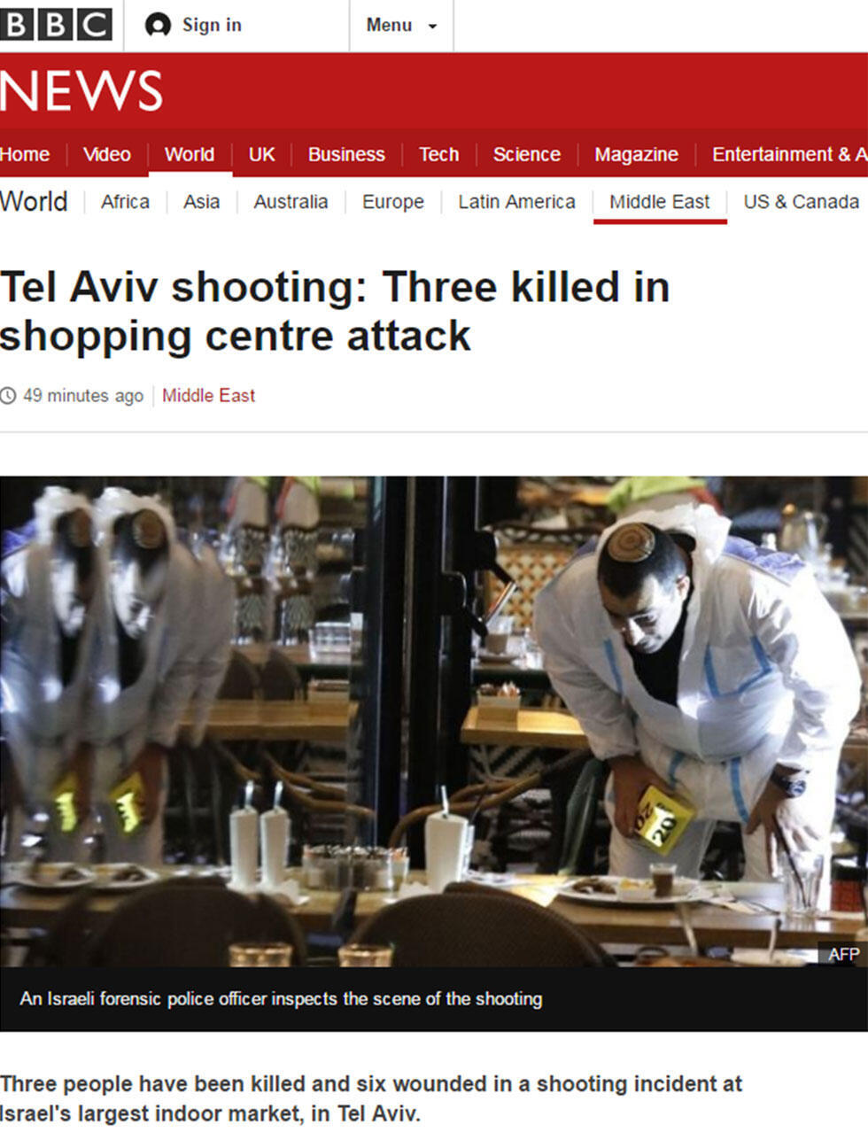 BBC coverage of Tel Aviv terror attacknullnull BBC coverage of Tel Aviv terror attack