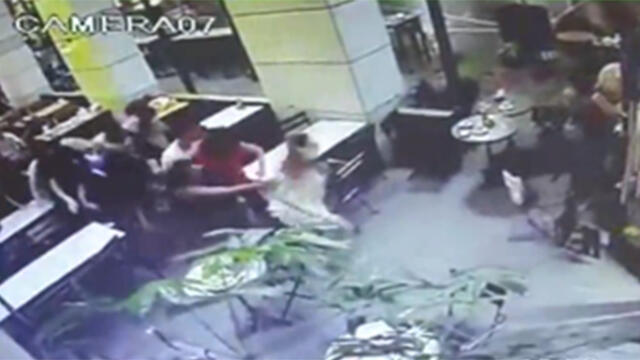 Security footage of the shooting attack at Tel Aviv's Sarona Market.nullnull Security footage of the shooting attack at Tel Aviv's Sarona Market.