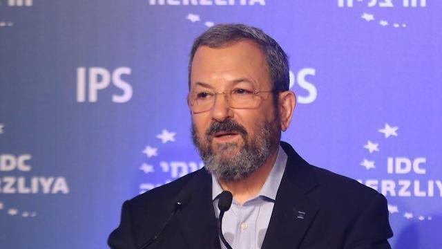 Ehud Barak speaking at the Herzliya Conference (Photo: Motti Kimchi)