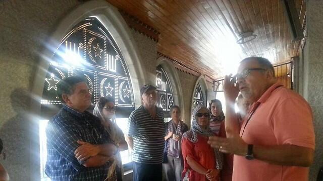 Jews in the mosque (Photo: Linda Gradstein/The Media Line)