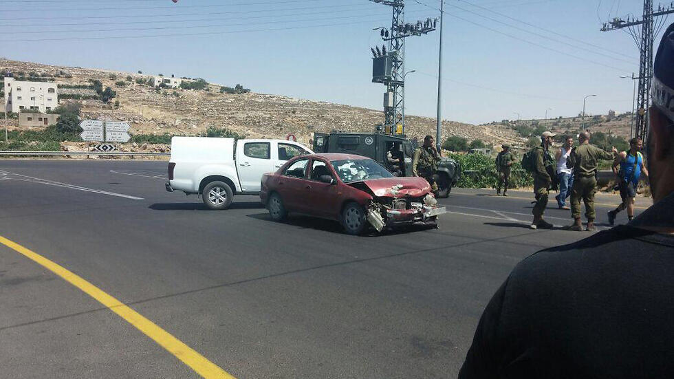 The terrorists' car at the scene