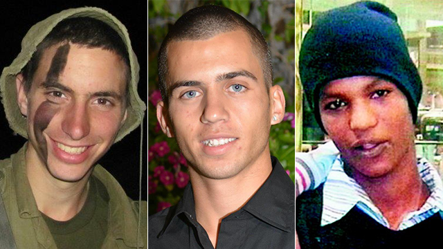 L to R: Hadar Goldin, Oron Shaul, and Abera Mengistu