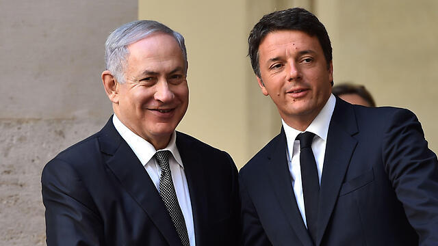 Netanyahu and Renzi meet in Rome (Photo: AFP) (צילום: AFP) Netanyahu and Renzi meet in Rome (Photo: AFP)