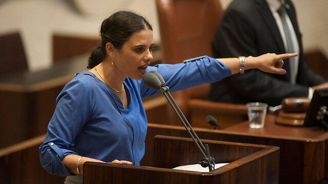 Justice Minister Ayelet Shaked during the discussion on the legislation (Photo: Yoav Dudkevitch) (צילום: יואב דודקביץ') Justice Minister Ayelet Shaked during the discussion on the legislation (Photo: Yoav Dudkevitch)