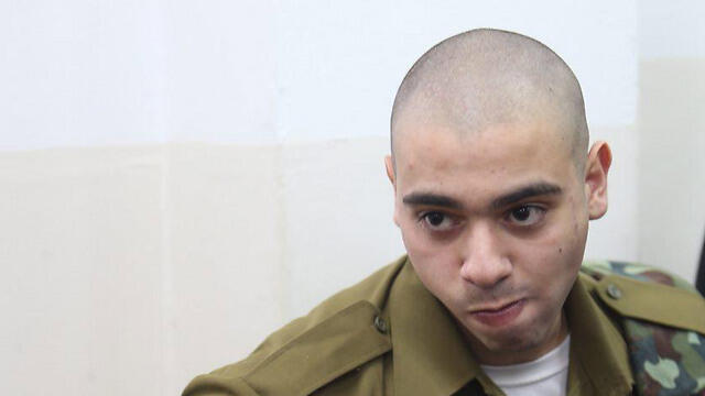 Sgt. Elor Azaria in court (Photo: Motti Kimchi)