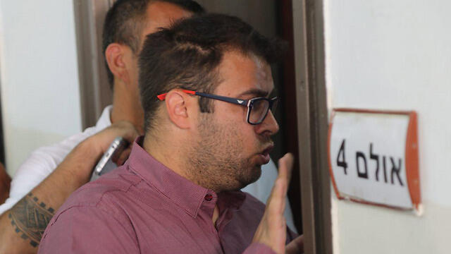 Likud MK Oren Hazan attends the trial hearing (Photo: Motti Kimchi)