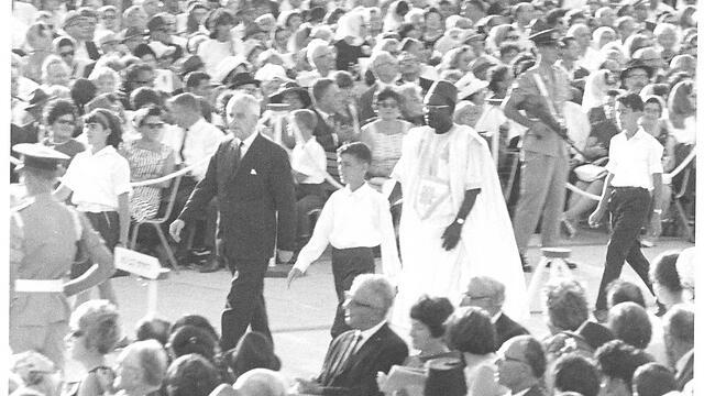 The Knesset building's inauguration in 1966 (Photo: Knesset Archive) (צילום: ארכיון הכנסת) The Knesset building's inauguration in 1966 (Photo: Knesset Archive)