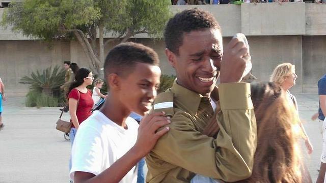 Pakada and his brother at the Officers' Training School