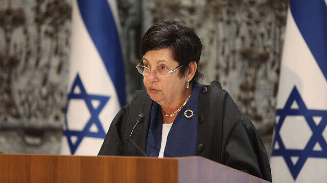 Supreme Court Chief Justice Miriam Naor not only defended judges against politicization, she also defended soldiers and police officers operating in West Bank (Photo: Gil Yohanan)