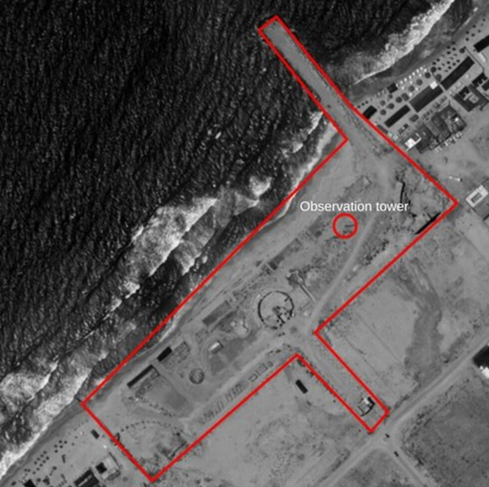Aerial photograph of Hamas port (Photo: IDF Spokesperson's Unit) (צילום: דובר צה"ל) Aerial photograph of Hamas port (Photo: IDF Spokesperson's Unit)