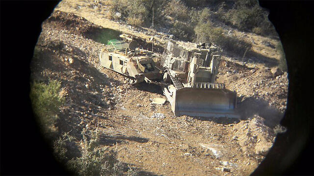 Alleged Hezbollah photo of IDF forces continuing to work in the border areanullnull Alleged Hezbollah photo of IDF forces continuing to work in the border area