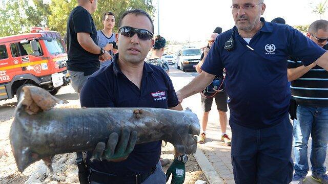 Rocket fired from Gaza (Photo: Avi Rokeah)