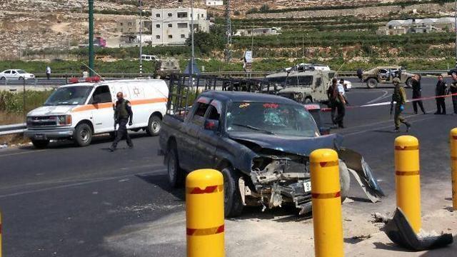 The terrorists' vehicle (Photo: TPS)