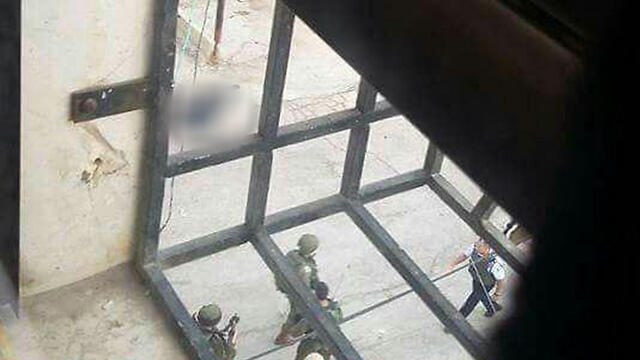 Scene of the attack, Saturday.