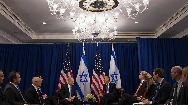 The Obama-Netanyahu New York meeting (Photo: AFP)