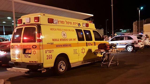 Scene of the attack, Friday night. (Photo: Magen David Adom)