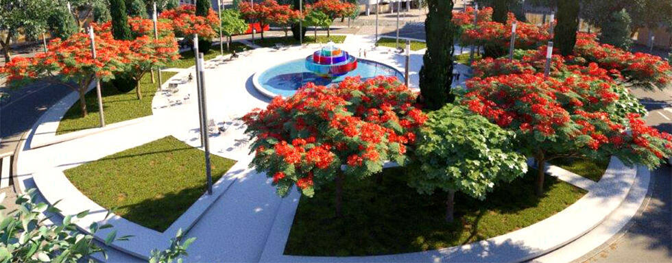 An illustraion of street level Dizengoff Sq. (Photo: Tel Aviv Municipality)