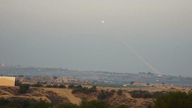 Hamas rocket darts across the sky for Israel' southern residents to view