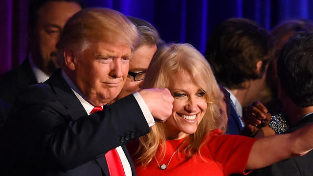 Donald Trump and his campaign manager Kellyann Conway (Photo: AFP) (צילום: AFP) Donald Trump and his campaign manager Kellyann Conway (Photo: AFP)