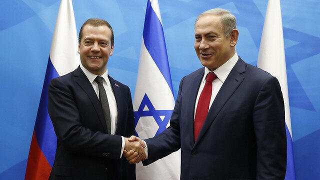 Russian Prime Minister Dmitry Medvedev and Prime Minister Benjamin Netanyahu (Photo: EPA)