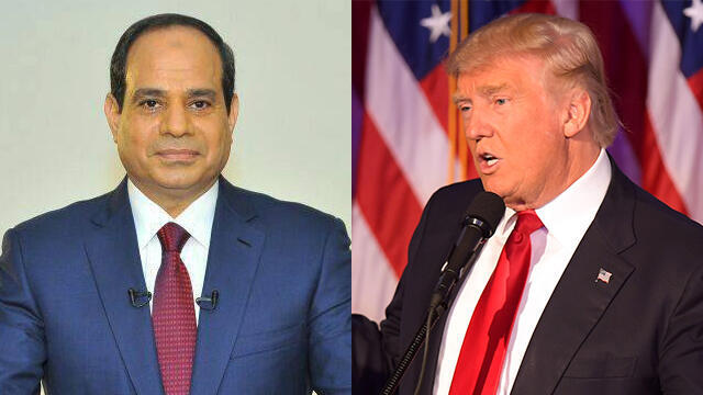 Egyptian President Abdel-Fattah al-Sisi and US President-elect Donald Trump (Photo: EPA, AFP)