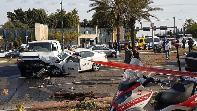 Scene of the accident (Photo: MDA) (צילום: תיעוד מבצעי מד"א) Scene of the accident (Photo: MDA)