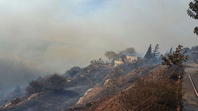 Fire in Nataf in Jerusalem Hills (Photo: Moshe Shiffman) (צילום: משה שיפמן) Fire in Nataf in Jerusalem Hills (Photo: Moshe Shiffman)