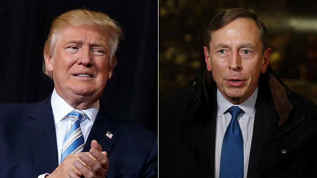 Trump and Patraeus (Photo: Reuters, AP) (צילום: רויטרס, AP) Trump and Patraeus (Photo: Reuters, AP)