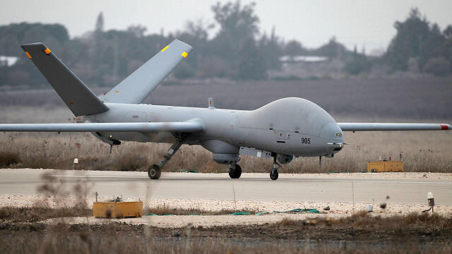 Hermes 900 drone test in the Golan Heights
