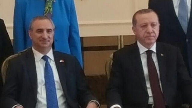 Israeli Ambassador Eitan Na'eh with Turkish President Erdoğan (Photo: Itamar Eichner)nullnull Israeli Ambassador Eitan Na'eh with Turkish President Erdoğan (Photo: Itamar Eichner)
