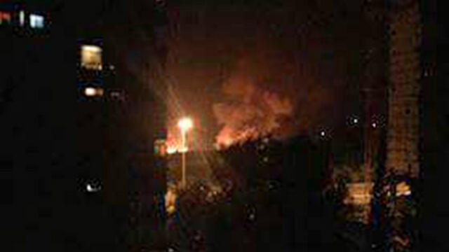 Fire at the Almaza Air Base