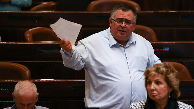 An enraged David Bitan (Photo: Ohad Zwigenberg)