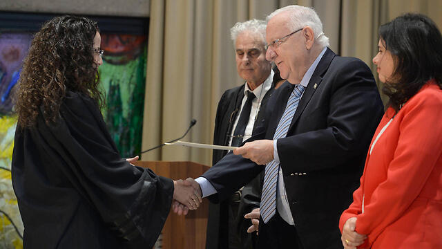 President Rivlin with Miriam Banki (Photo: GPO) (צילום: מארק ניימן/לע"מ) President Rivlin with Miriam Banki (Photo: GPO)