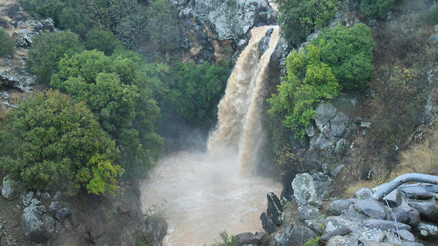 Waterfall on the Sa'ar river (Photo: Avihu Shapira) (צילום: אביהו שפירא) Waterfall on the Sa'ar river (Photo: Avihu Shapira)