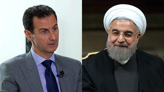 Syrian President Assad and Iranian President Rouhani