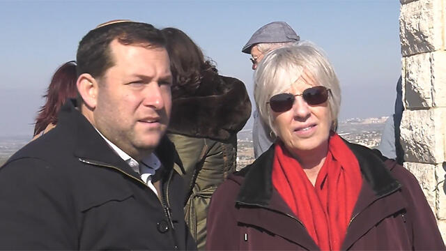 Senior Trump administration official Becky Norton Dunlop with Yossi Dagan