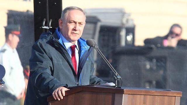Prime Minister Netanyahu at the pilots' closing ceremony (Photo: Motti Kimchi)