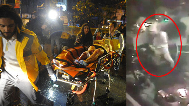 Scene of the attack; security footage showing the attacker (Photo: GettyImages)