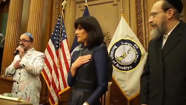 Freier's swearing-in ceremony
