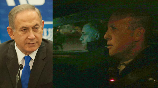 Netanyahu (L) and the head of the Investigations Division (background) (Photo: Yoav Dudkevitch & Gil Yohanan) (צילום: גיל יוחנן, יואב דודקביץ ) Netanyahu (L) and the head of the Investigations Division (background) (Photo: Yoav Dudkevitch & Gil Yohanan)