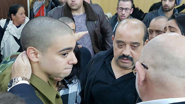 Elor Azaria with his father Charlie (צילום: יואב זיתון) Elor Azaria with his father Charlie