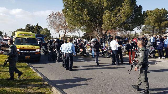 Sight of Jerusalem terror attack killing two soldiers in 2017 (Photo: TPS) that killed (צילום: TPS) Sight of Jerusalem terror attack killing two soldiers in 2017 (Photo: TPS) that killed