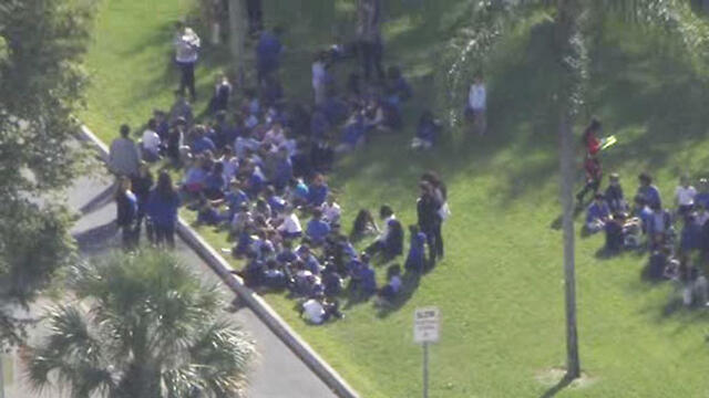Kids being evacuated during bomb threat (Photo: CBS)