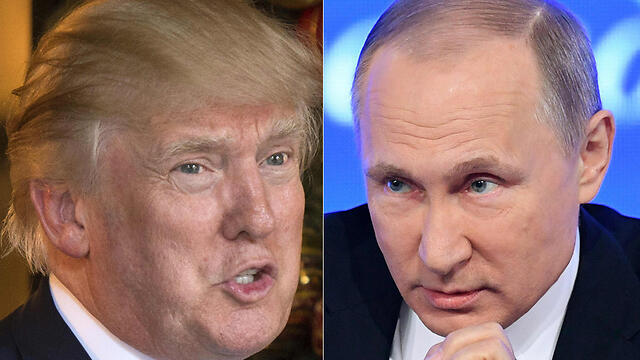 Trump (L) and Putin. American officials believe the Russian president has ‘leverages of pressure’ over the US president-elect (Photo: AFP) (צילום: AFP) Trump (L) and Putin. American officials believe the Russian president has ‘leverages of pressure’ over the US president-elect (Photo: AFP)