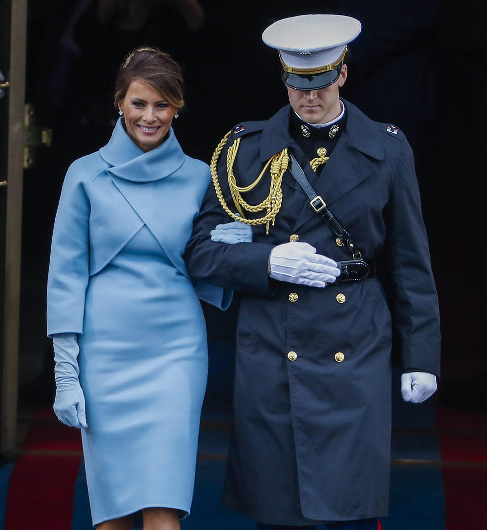 Мелания Трамп на церемонии инаугурации. Фото: EPA