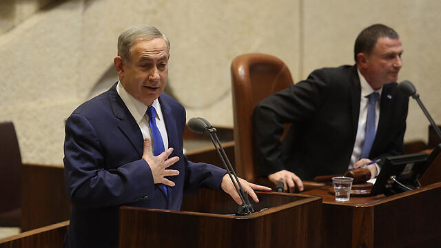 Prime Minister Netanyahu tells Knesset to expect more West Bank construction announcements(Photo: Gil Yohanan) (צילום: גיל יוחנן) Prime Minister Netanyahu tells Knesset to expect more West Bank construction announcements(Photo: Gil Yohanan)