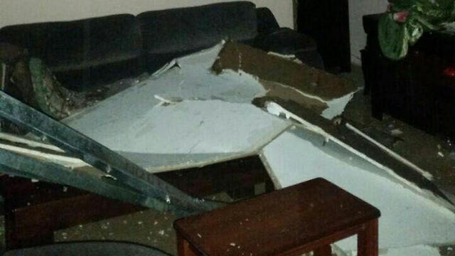 The damage to the house in Acre (Photo: Beach District Fire Fighting Unit)