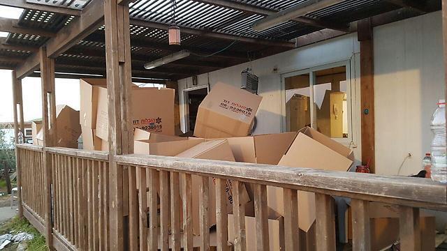 Boxes to pack the residents' belongings